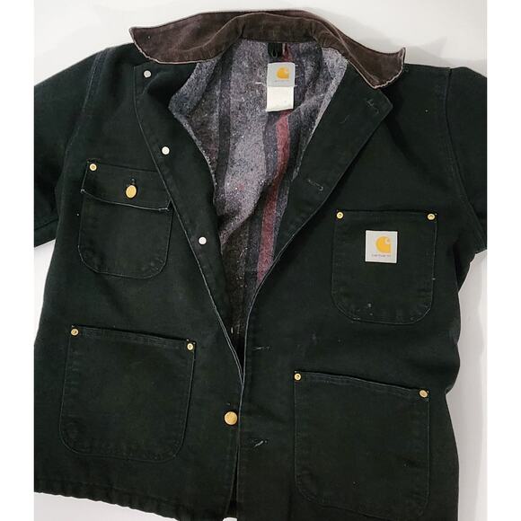 Vintage Carhartt Jacket Mens Large Blanket Lined Chore Coat Workwear USA 90s - Picture 3 of 14